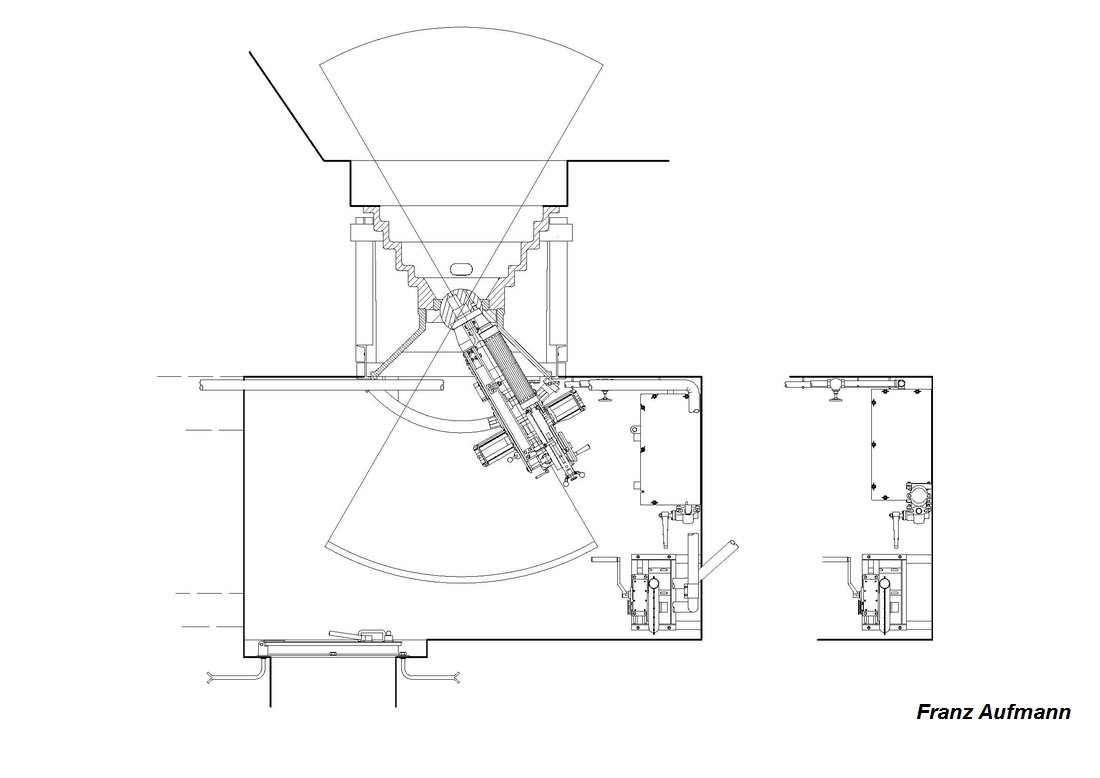 Rys. 2. Zewnętrzna izba bojowa ckm w jednokondygnacyjnym schronie dla dwóch ckm do ognia bocznego.